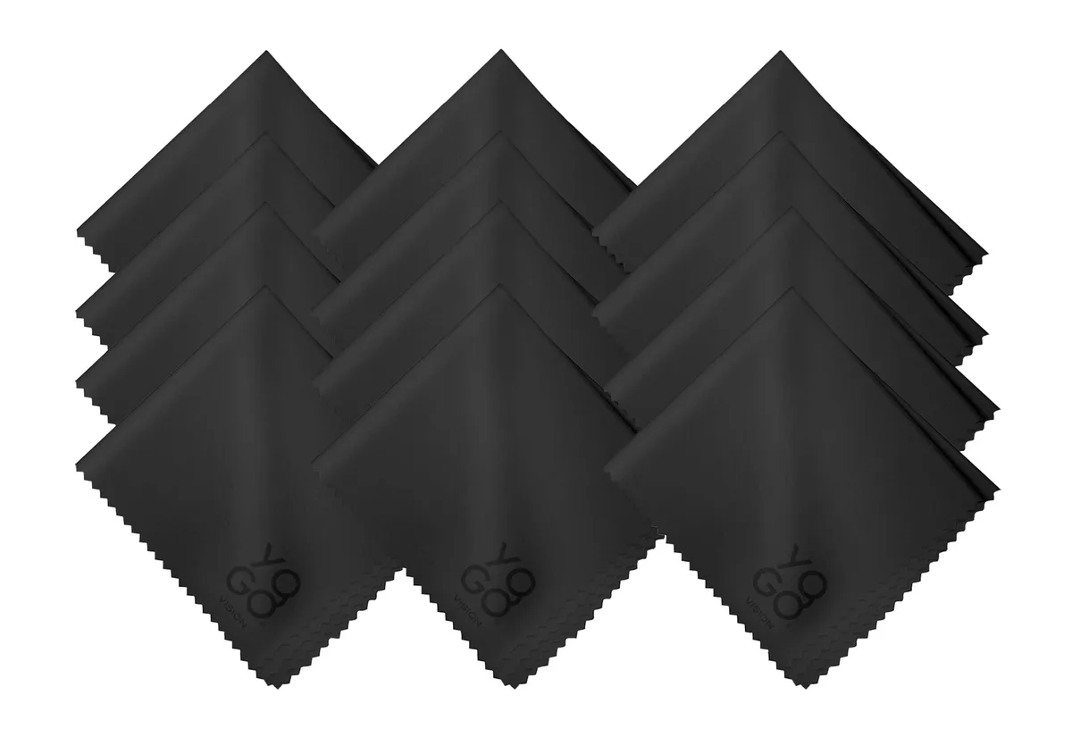  Yogo Vision Microfiber Cleaning Cloth 12-Pack Black — product photo
