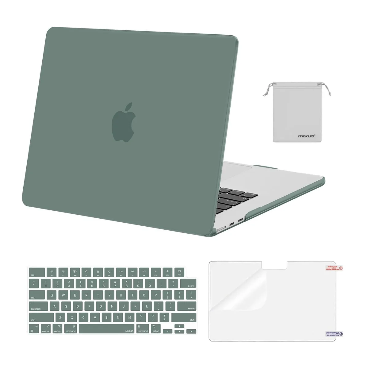  MOSISO MacBook Air 15 inch Hard Case Emerald Green 13.46 x 9.45 in — product photo