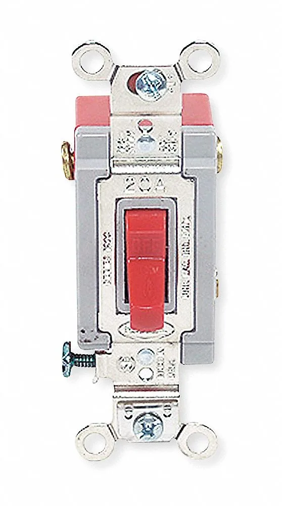 Hubbell Incorporated Hubbell Incorporated HBL1222R 2-Pole Toggle Switch 20A 120/277V Red — product photo