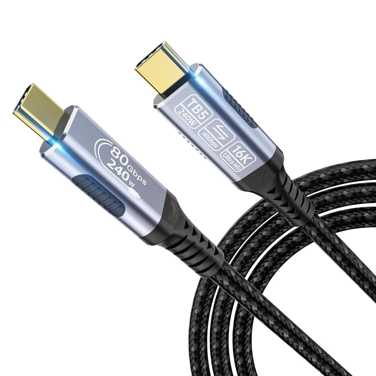 BUCIER BUCIER USB 5 cable 3.3ft 80 Gbps 240W Thunderbolt 5 — product photo