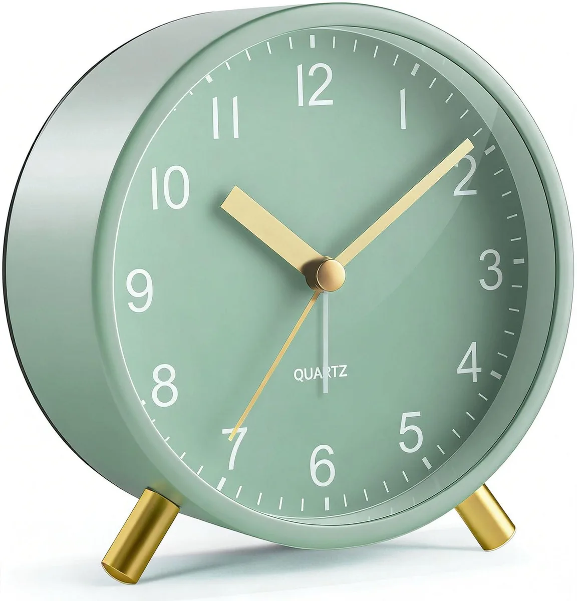  Azxb Silent Analog Alarm Clock Green 10.7x3.81x11.4cm 0.24kg — product photo
