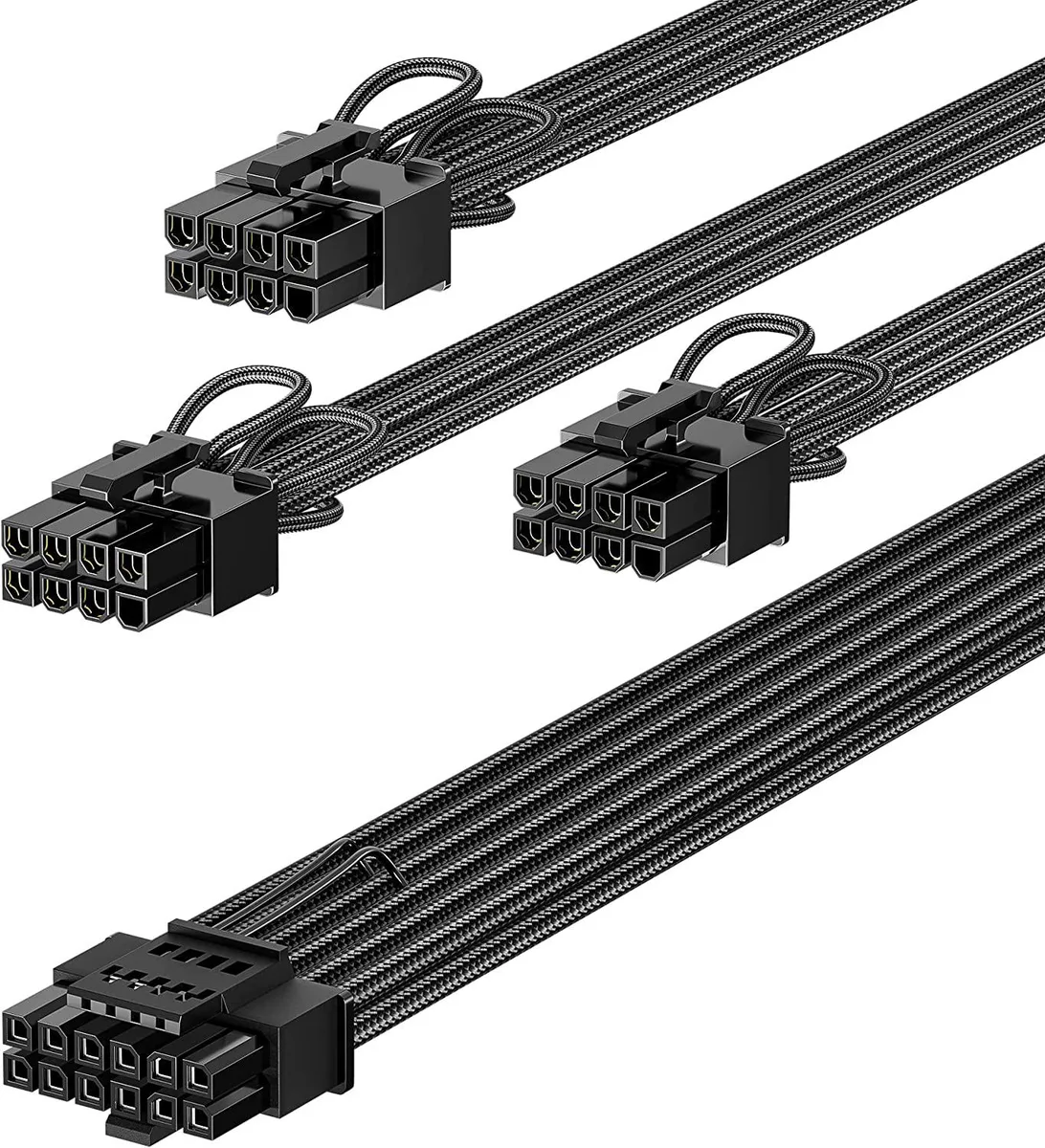 BFKK BFKK PCIe 5.0 12VHPWR GPU Power Cable 70cm 16AWG 600W Black — product photo
