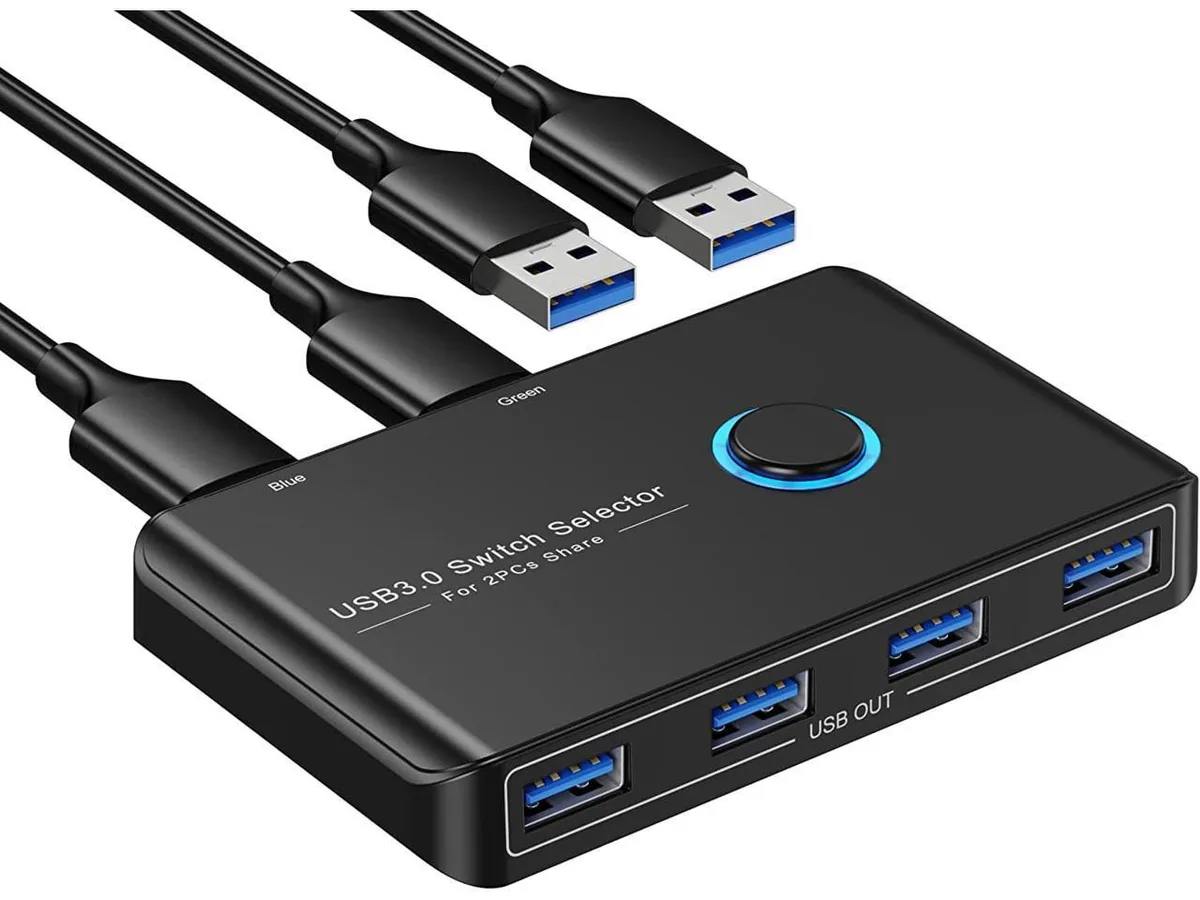 KEHIPI KEHIPI USB 3.0 KVM Switch 2 Computers 4 Devices — product photo