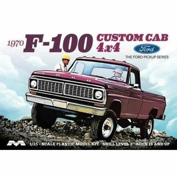 Moebius Models Moebius Models 1970 Ford F100 4x4 Custom Cab 1/25 Scale Model Kit — product photo