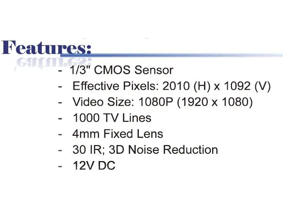 Bluecctv Bluecctv BL-SDI-IR9830 2MP 4mm 30 IR HD-SDI Bullet Camera 12V DC — product photo