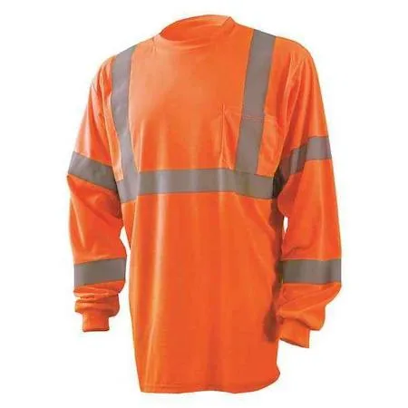 Occunomix Occunomix ANSI Class 3 hi-vis orange long-sleeve T-shirt size L personal protective equipment — product photo
