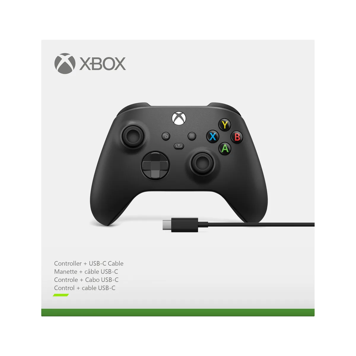 Microsoft Microsoft EP2-29943 Xbox Wireless Controller Carbon Black with PC Cable — product photo