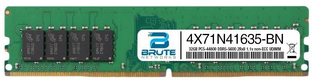 Brute Networks Brute Networks 32GB DDR5-5600 2Rx8 non-ECC UDIMM — product photo