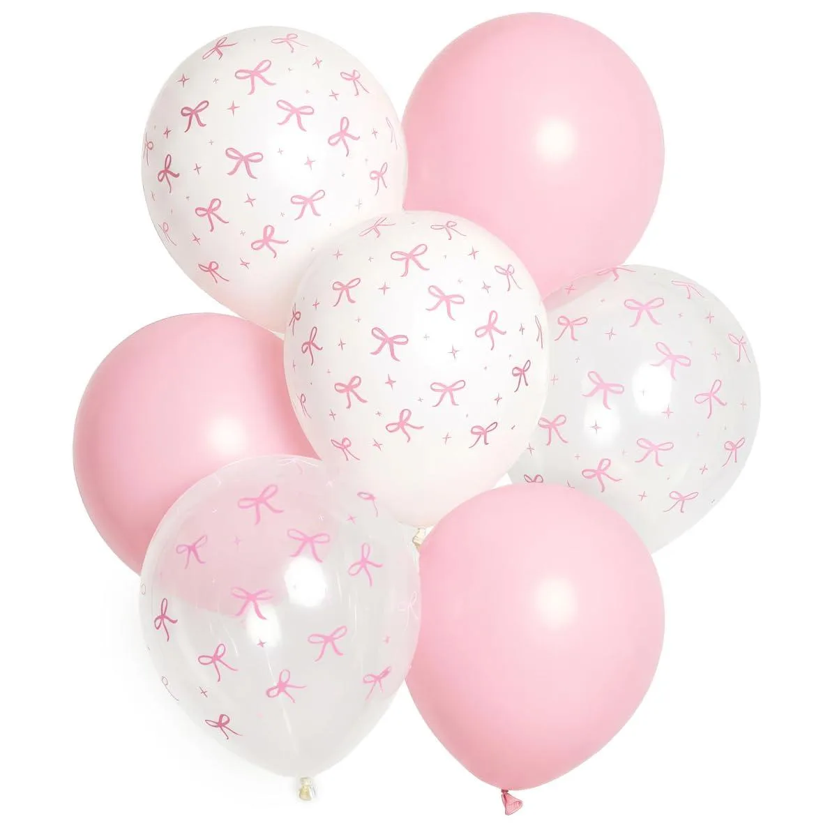 Pack of 24 blue 12 inch latex bow balloons