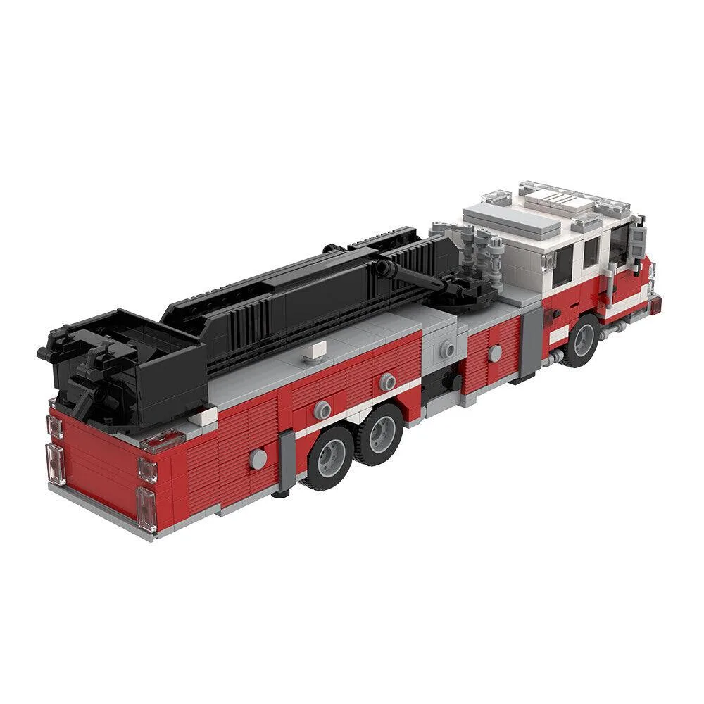 ZITIANYOUBUILD ZITIANYOUBUILD MOC-162727 Fire Truck Aerial Platform 1:35 Scale 886 Parts Educational Building Set — product photo