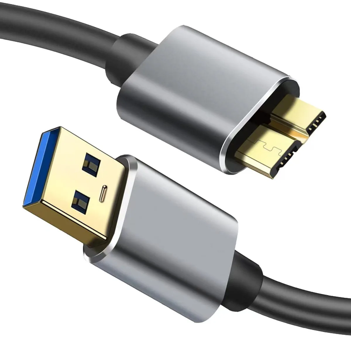 HANNORD HANNORD USB 3.0 A Male to Micro B Cable Grey 5 ft — product photo