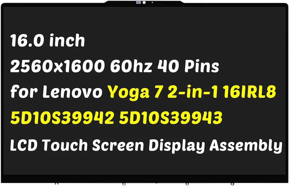 NUOLAISUN NUOLAISUN 5D10S39942 5D10S39943 16.0 inch 2560x1600 60HZ 40 Pins laptop screen — product photo