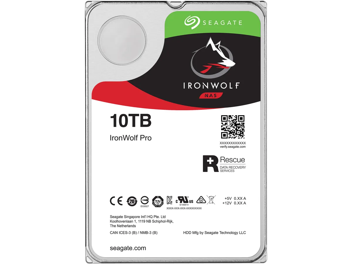 Seagate Seagate IronWolf Pro 10TB 7200 RPM 256MB CMR SATA 6.0Gb/s 3.5" ST10000NE0008 — product photo