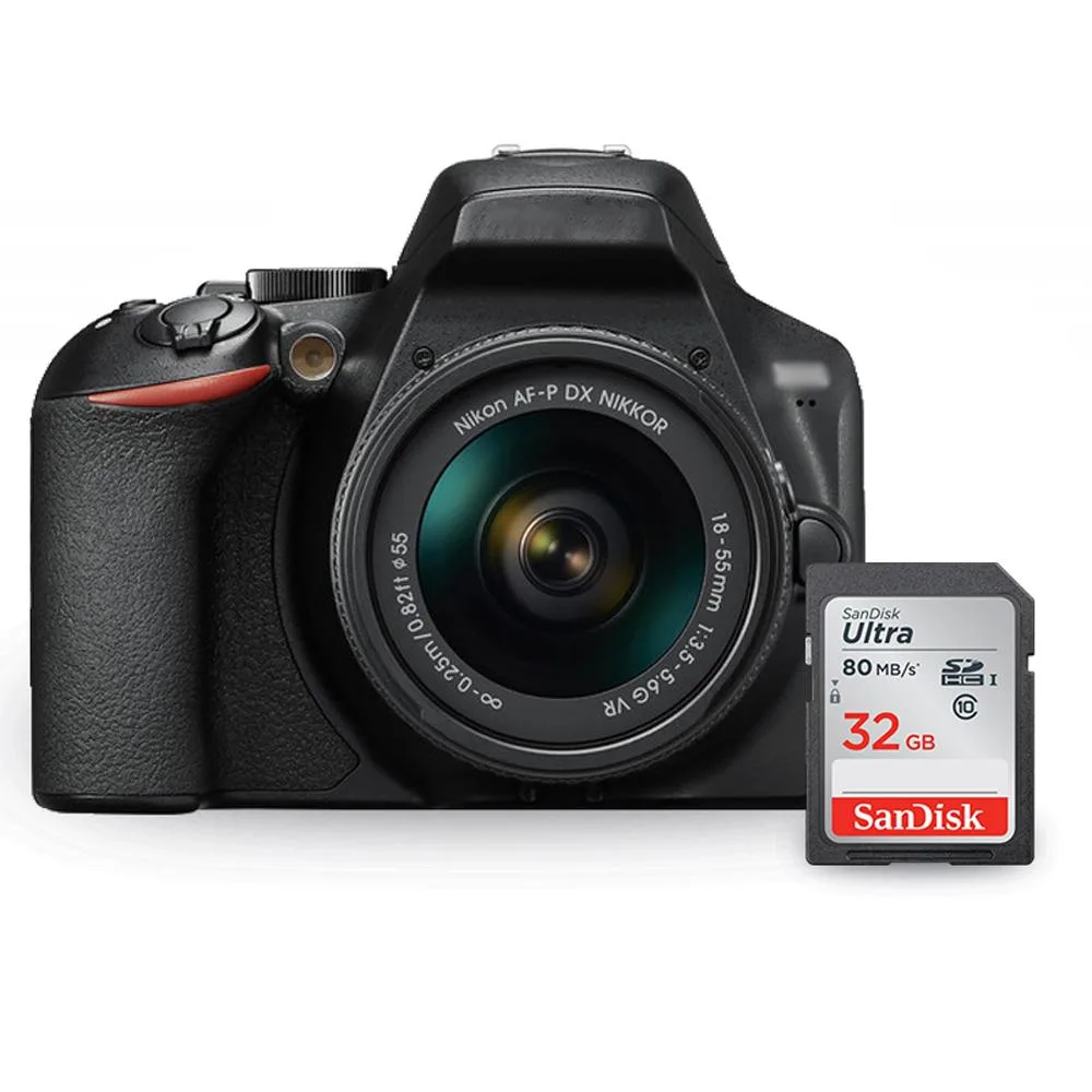 Nikon Global Nikon D3500 DSLR Camera with 18-55mm VR Lens 1590 + 32GB SD — product photo
