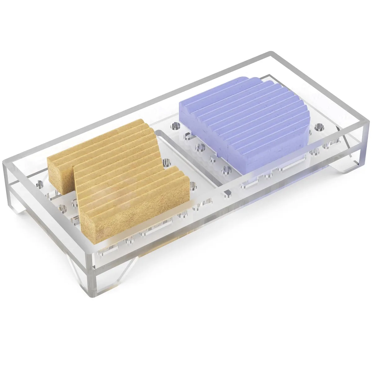 NiHome Self Draining Acrylic Soap Dish Clear — product photo