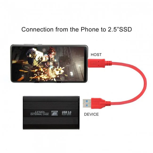 Cablecc Cablecc USB 3.1 Type-C to USB 3.0-A OTG Cable 30cm — product photo