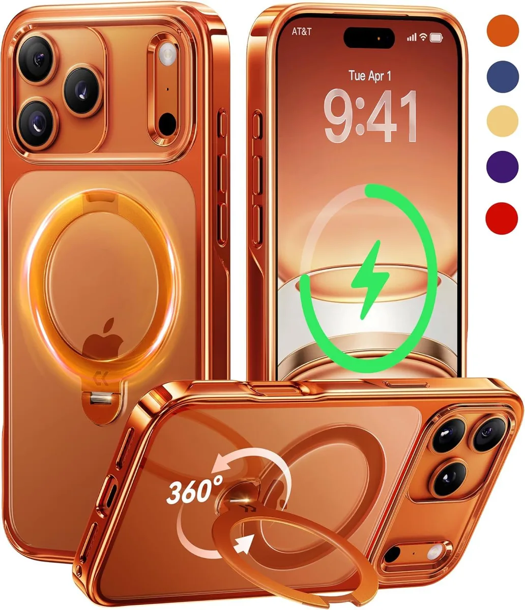 Transcend Transcend Glossy 360 Spin Magnetic Stand Case iPhone 17 Pro Max Cosmic Orange — product photo