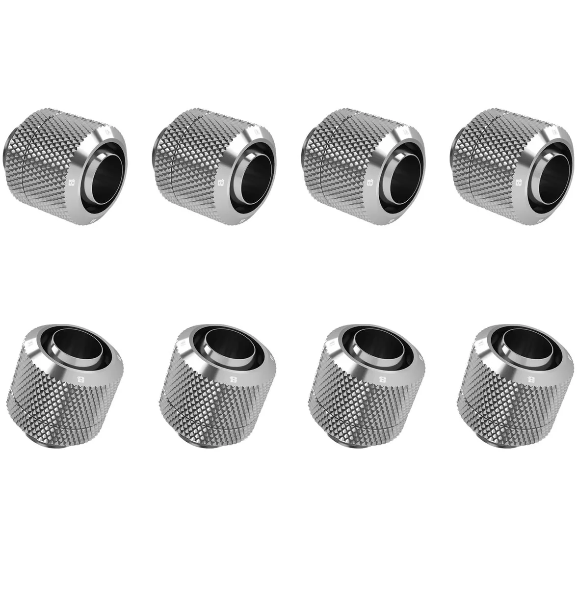 Barrow Mods Barrow Mods G1/4" to 3/8" ID 1/2" OD Compression Fitting 10/13mm Silver 8-Pack — product photo