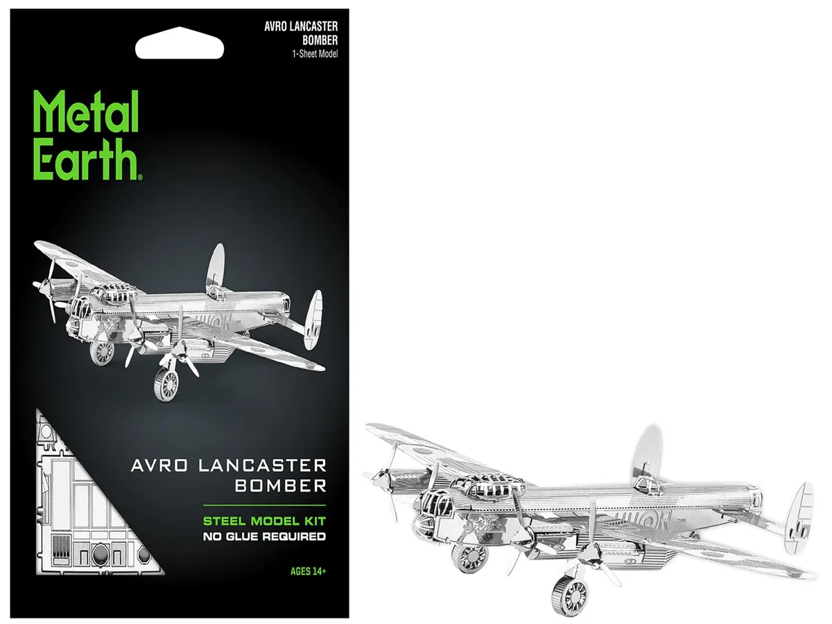Metal Earth Metal Earth Avro Lancaster Bomber "Royal Air Force" Moderate Difficulty hobby collectible — product photo