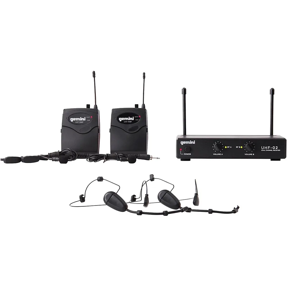 Gemini Gemini UHF-02HL 2-Channel Headset Lavalier Combo S34 — product photo