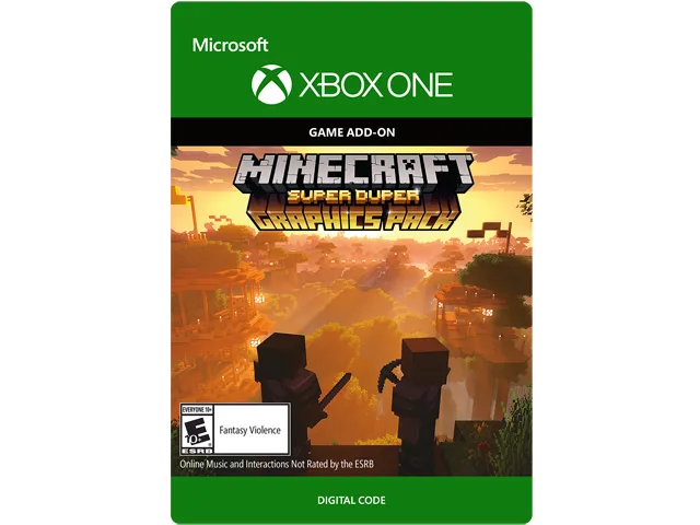 Microsoft Microsoft Minecraft Super Duper Graphics Pack DLC Xbox One 7CN-00040 downloadable game — product photo