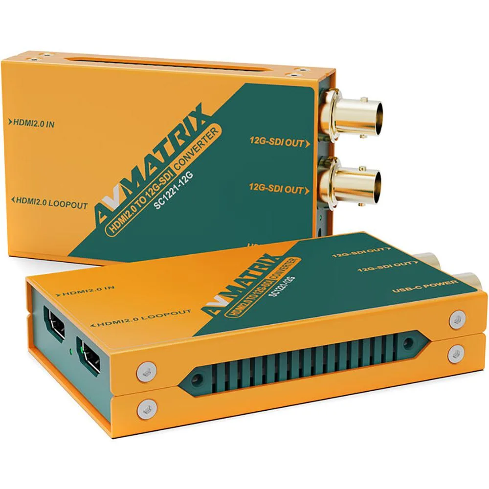 AVMatrix AVMatrix SC1112-12G 12G-SDI to HDMI 2.0 4K audio video converter — product photo