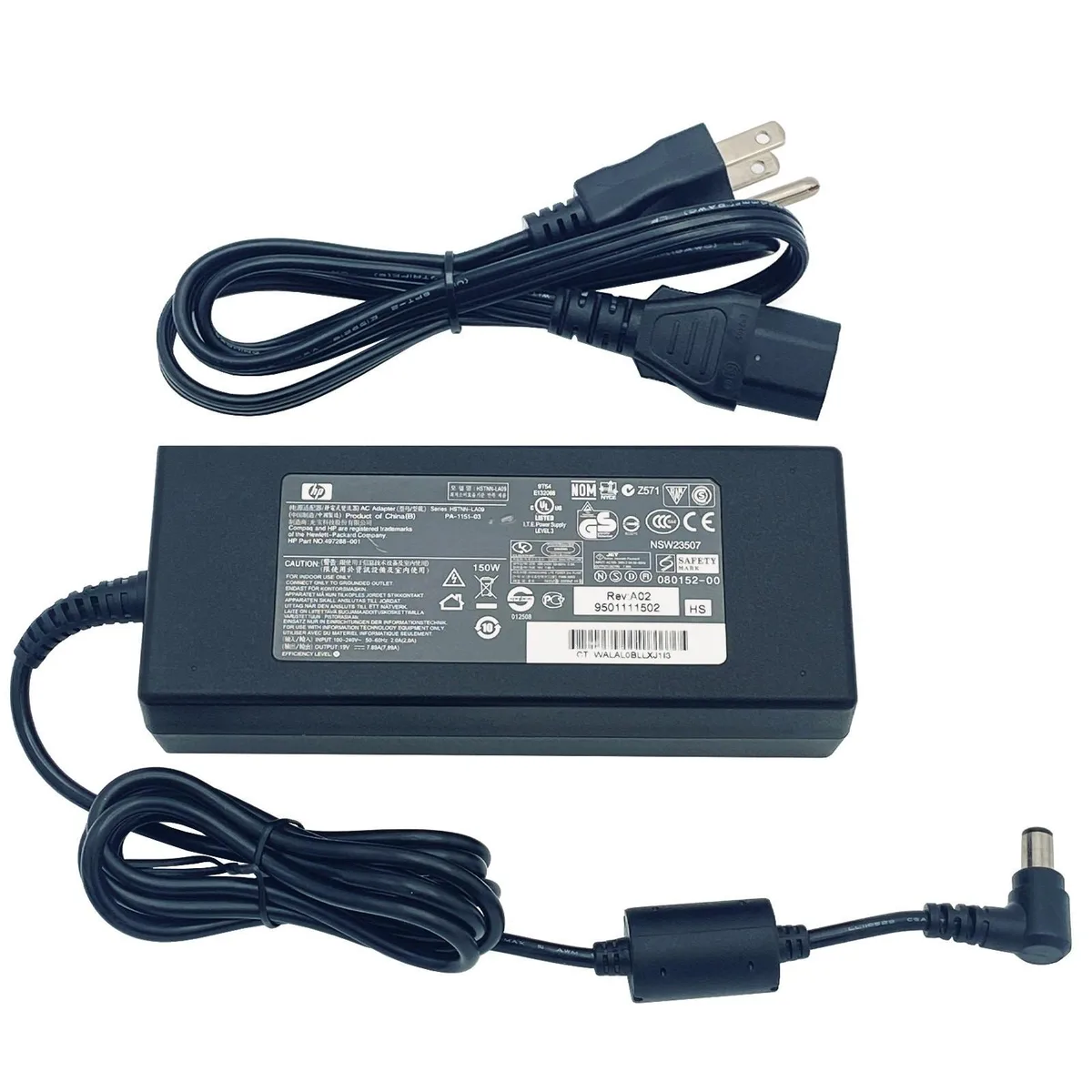 HP HP HSTNN-LA09 150W power adapter 19V 7.89A 7.4x5.0mm no pin — product photo