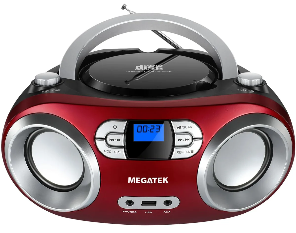 MEGATEK CB-M25BT-RED Cherry Red Boombox — product photo