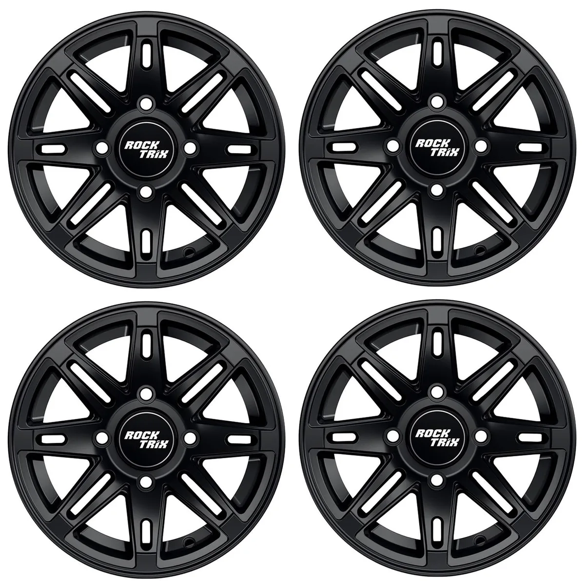 RockTrix RockTrix RT103 12x7 Wheel 4x110 Matte Black 5+2 Offset — product photo