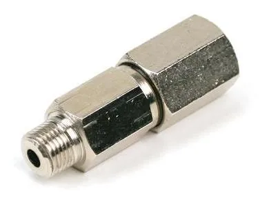 VIAIR VIAIR 92832 check valve fitting 1/4 NPT nickel plated — product photo