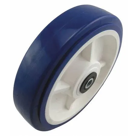 White-core polyurethane caster wheel with roller bearing and spanner bushing