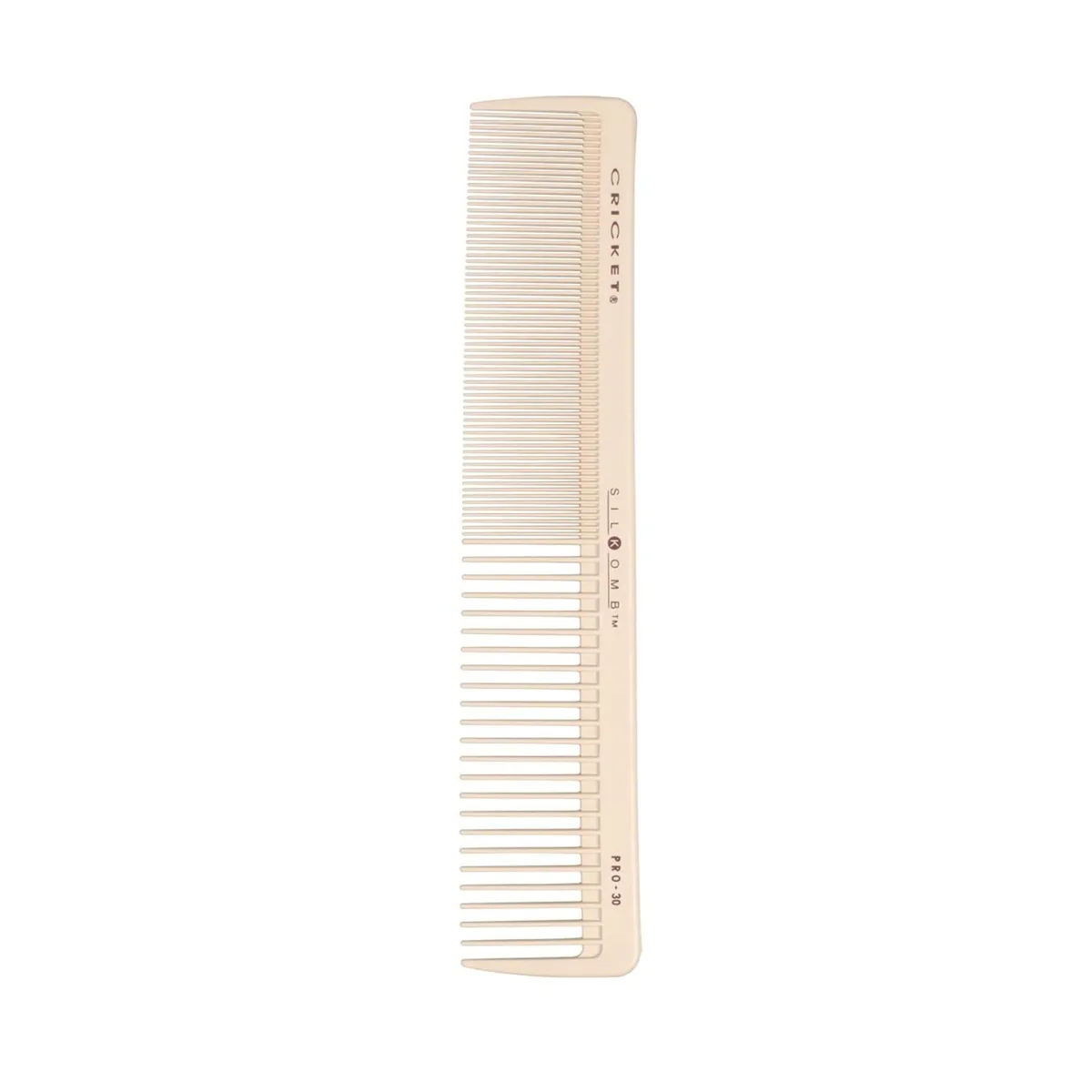 Cranberry plastic comb, seamless dual-pattern teeth, 9.45 inches long