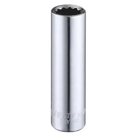 Chrome alloy steel socket, 12-point, 3/8 inch size, 1/4 inch drive