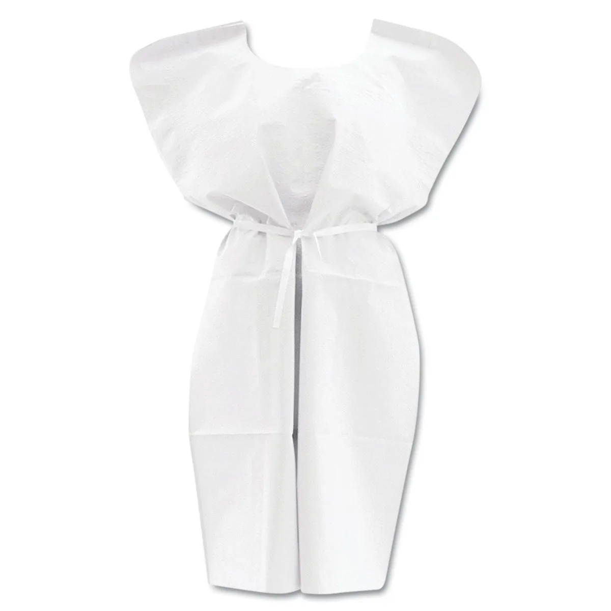 Medline Medline Disposable Patient Gowns 3-Ply Tissue Poly Tissue 30" x 42" White 50/Carton NON24355 video accessory — product photo