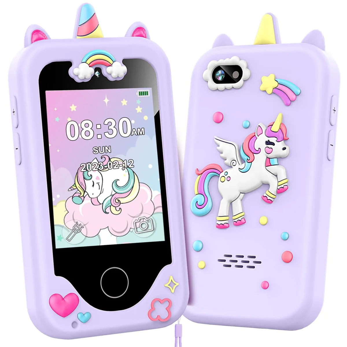  Luoba Kids Smart Phone 2.8" Touchscreen Dual Camera 8GB Card Purple — product photo