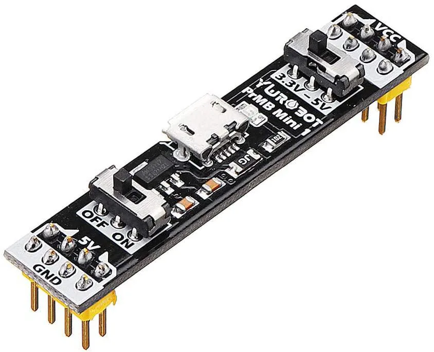 myVolts myVolts Breadboard Power Supply 3.3V 5V 53x11mm — product photo