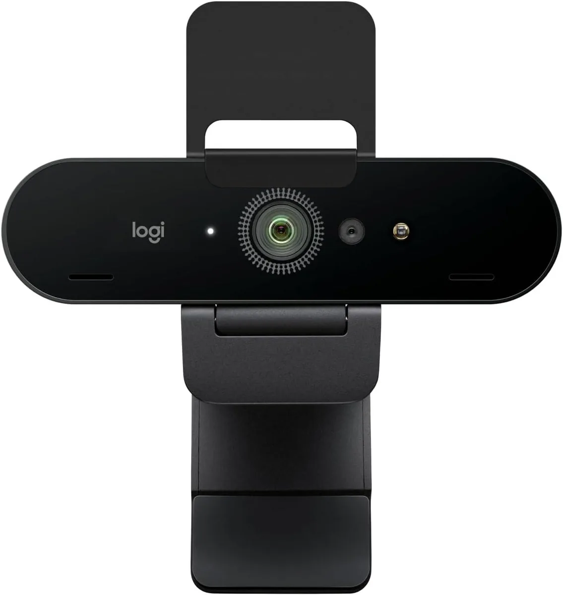 Logitech Brio PRO X 4K webcam in graphite finish with clip mount