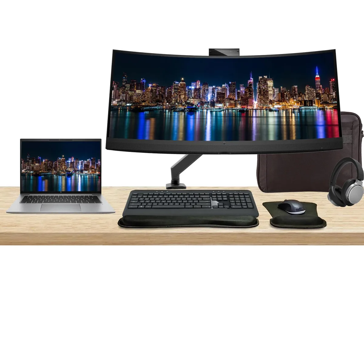 HP HP ZBook Firefly G10 14" Ryzen 5 16GB 512GB + Z34c 34" Monitor Bundle — product photo