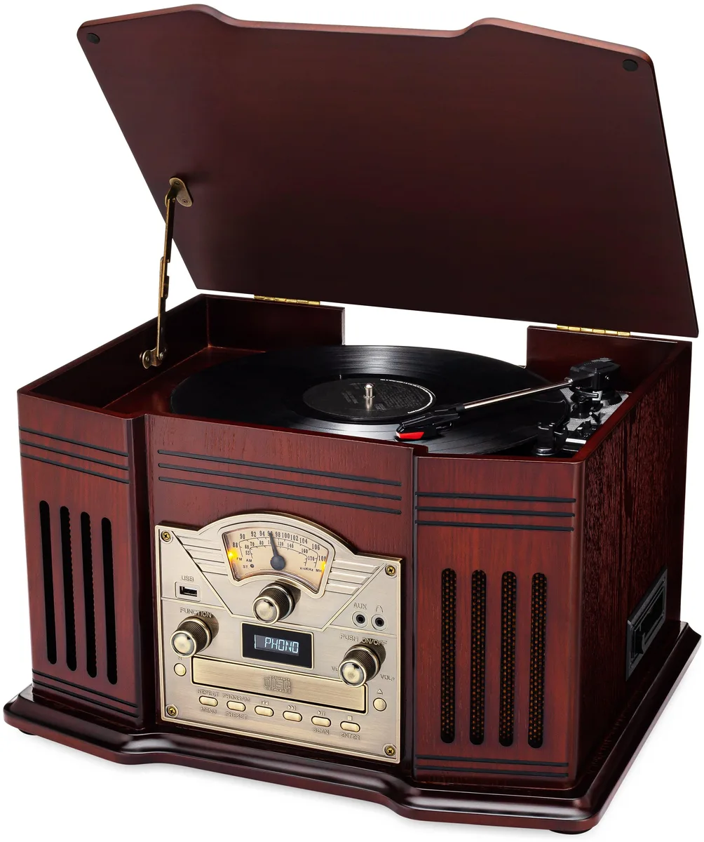 ClearClick ClearClick All-in-One Turntable Handmade Wooden Exterior — product photo
