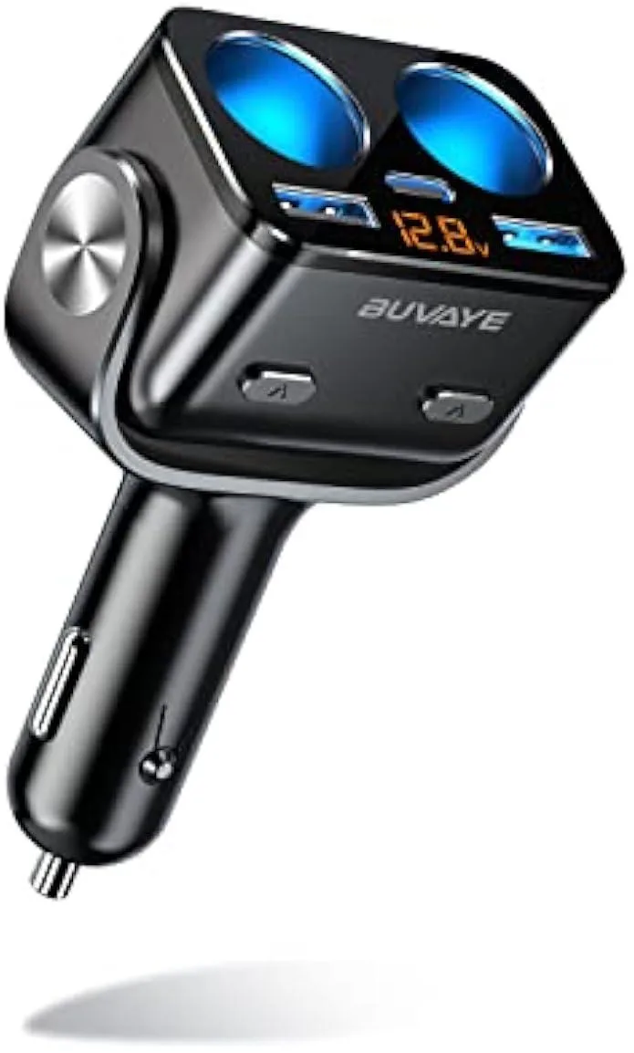TAURKENAM TAURKENAM 2-Socket Car Charger 12V/24V PD30W QC3.0 LED Display — product photo