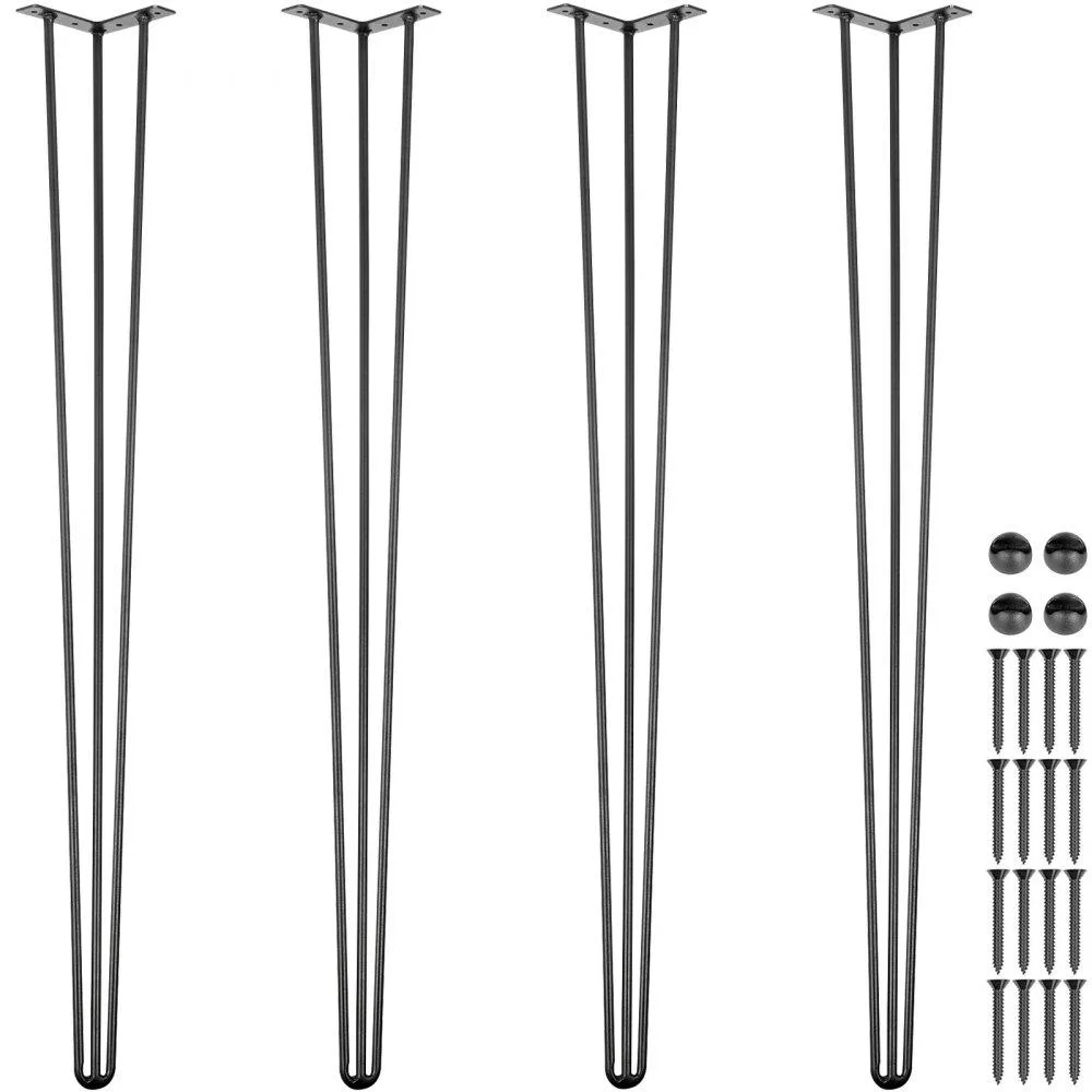 VEVOR VEVOR Hairpin Table Legs 36 in Black Set of 4 — product photo