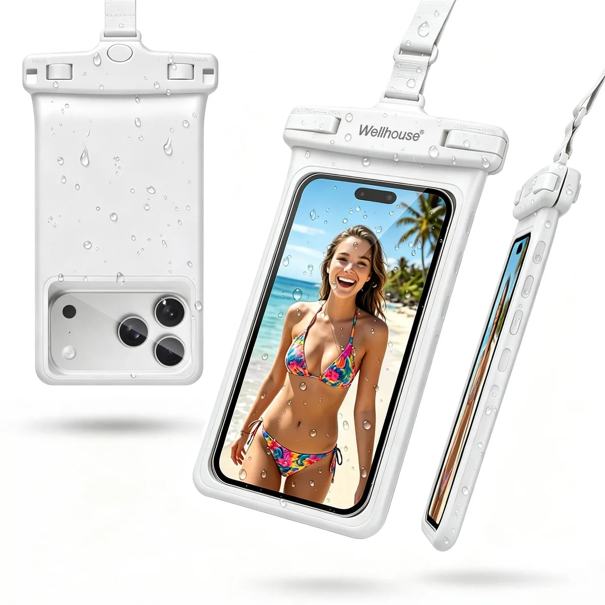  wellhouse Waterproof Phone Pouch 7.0 inch White — product photo