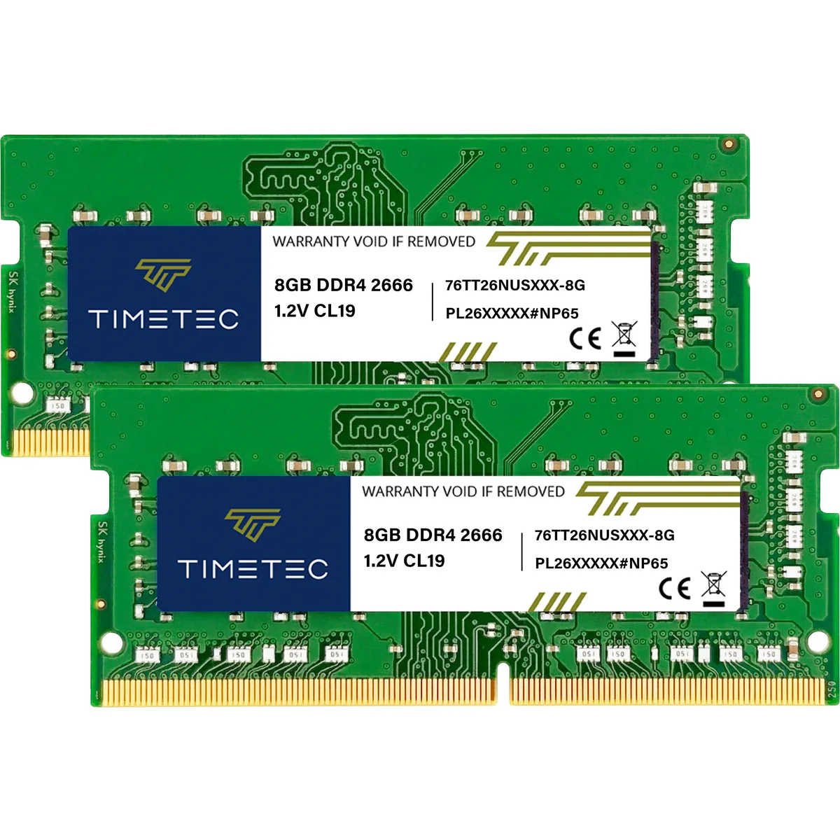 Timetec Timetec 16GB Kit (2x8GB) DDR4 2666 CL19 1.2V 260-Pin Laptop RAM — product photo