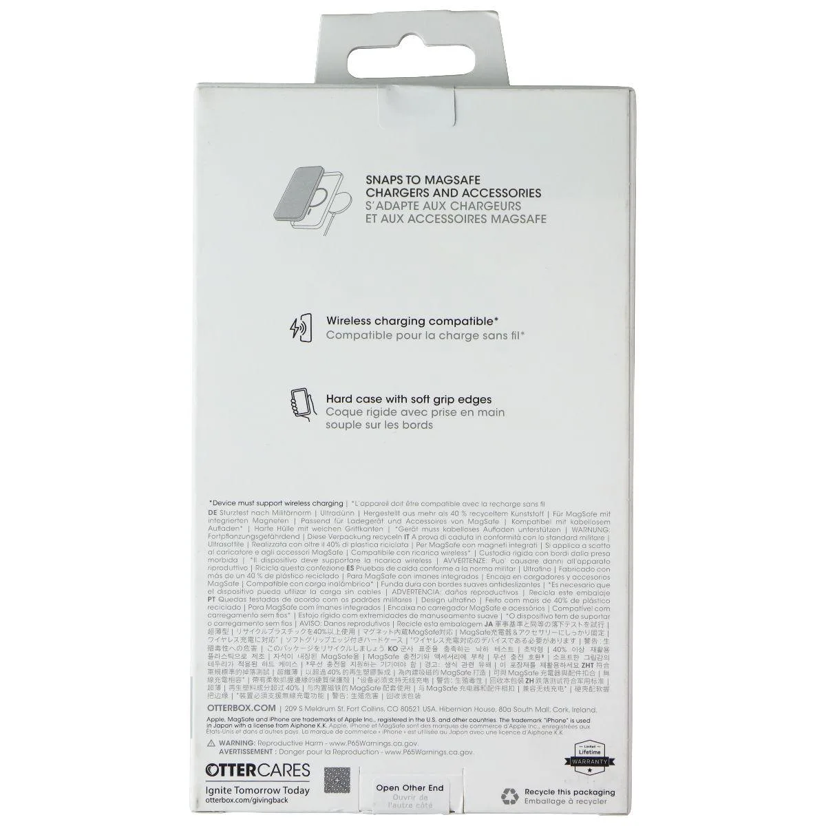 OtterBox OtterBox React Series Case for MagSafe iPhone 16e 15 14 13 Clear Black — product photo