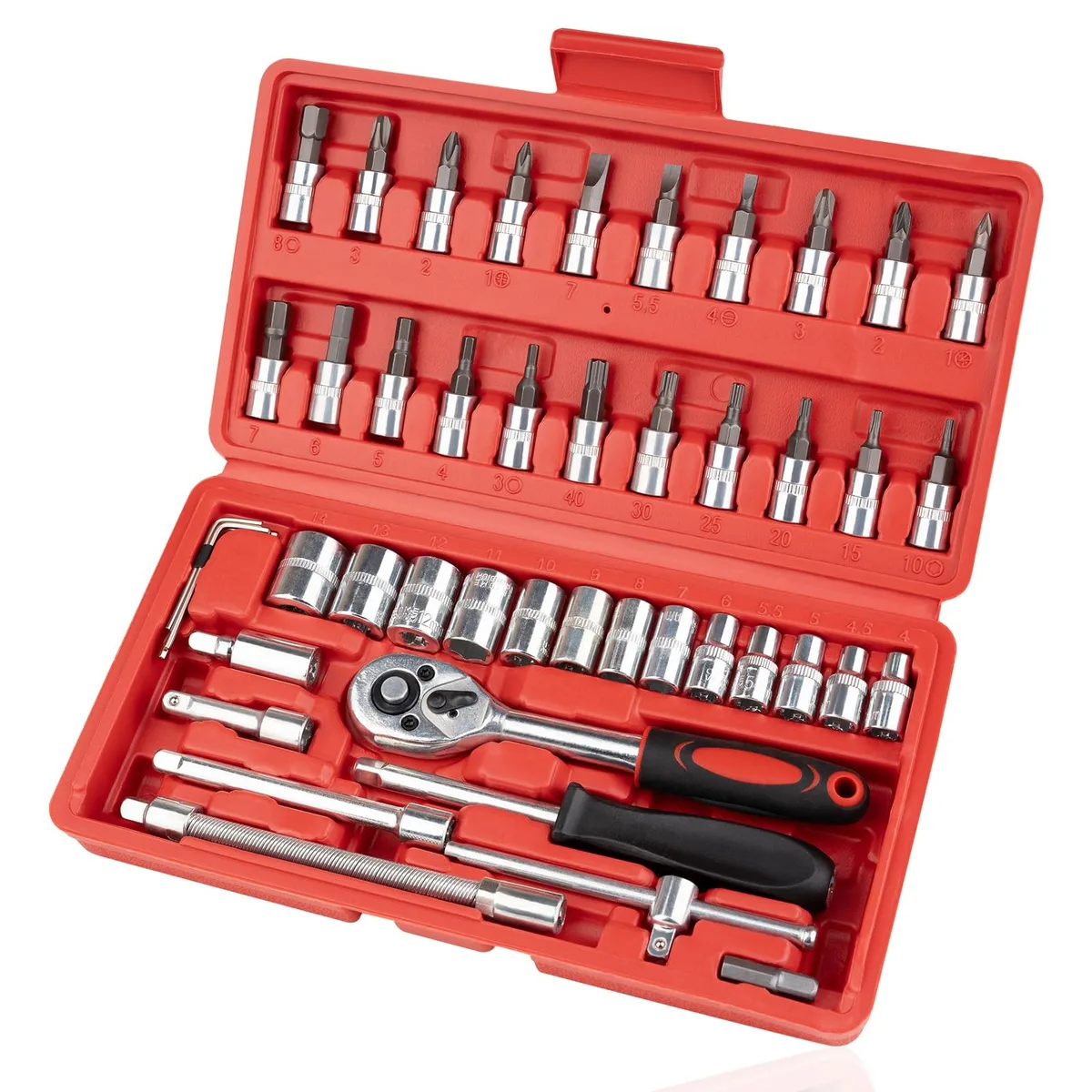  Beaiguna RSWS-001 46pc 1/4in Metric Socket Wrench Set — product photo