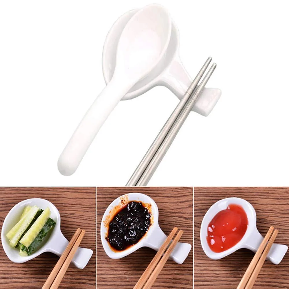  Woonsoon 5-piece Ceramic Chopstick Rest Set 3.55 in — product photo