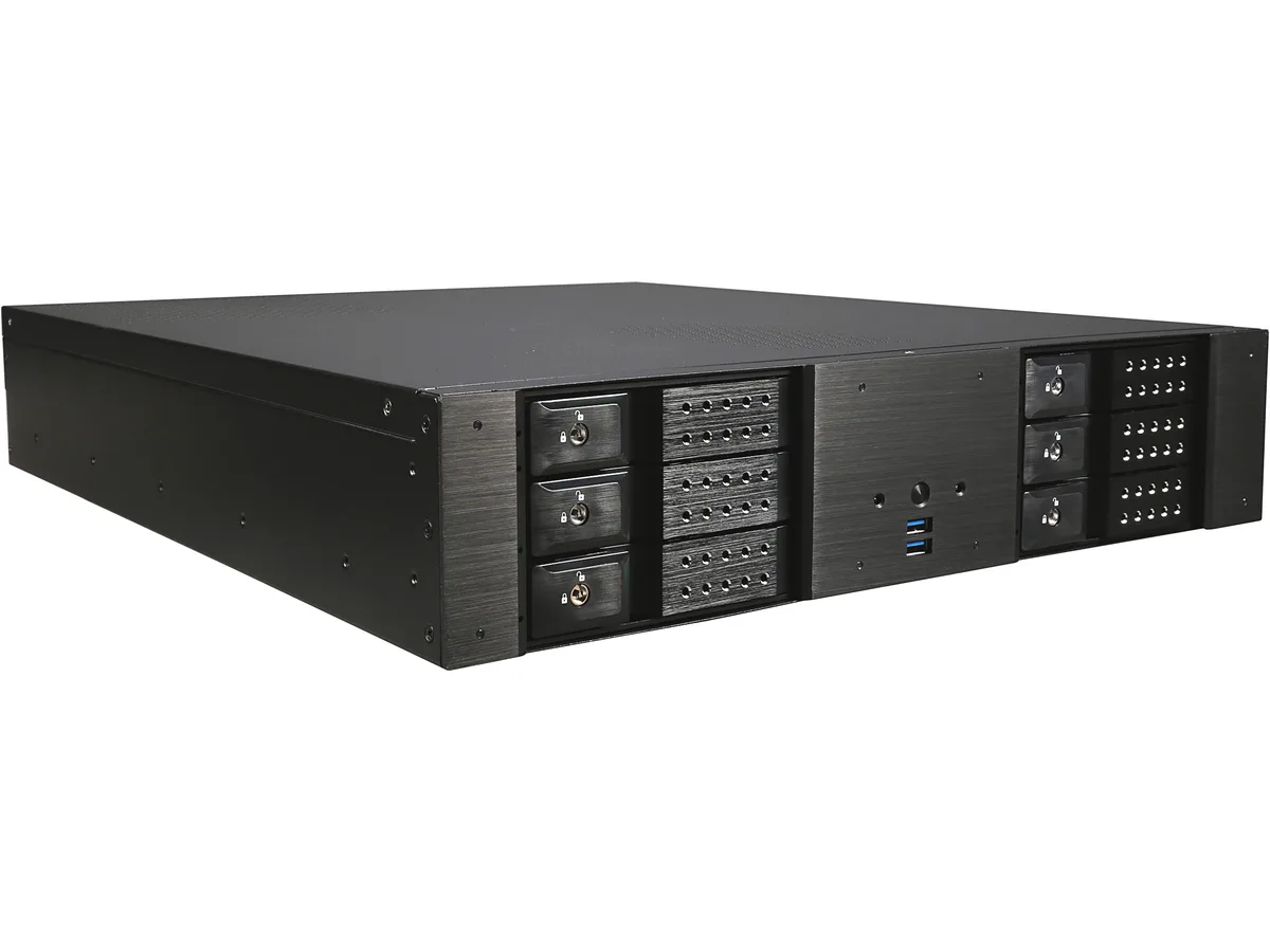 iStarUSA Inc. iStarUSA Inc. D-260HN 2U rackmount server chassis 6×3.5″ hotswap bays — product photo
