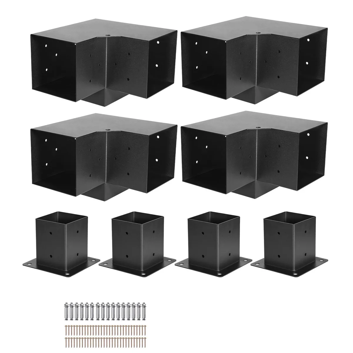 VEVOR VEVOR Pergola Bracket Kit 4x4 Inch 3-Way 4 Pcs Carbon Steel — product photo