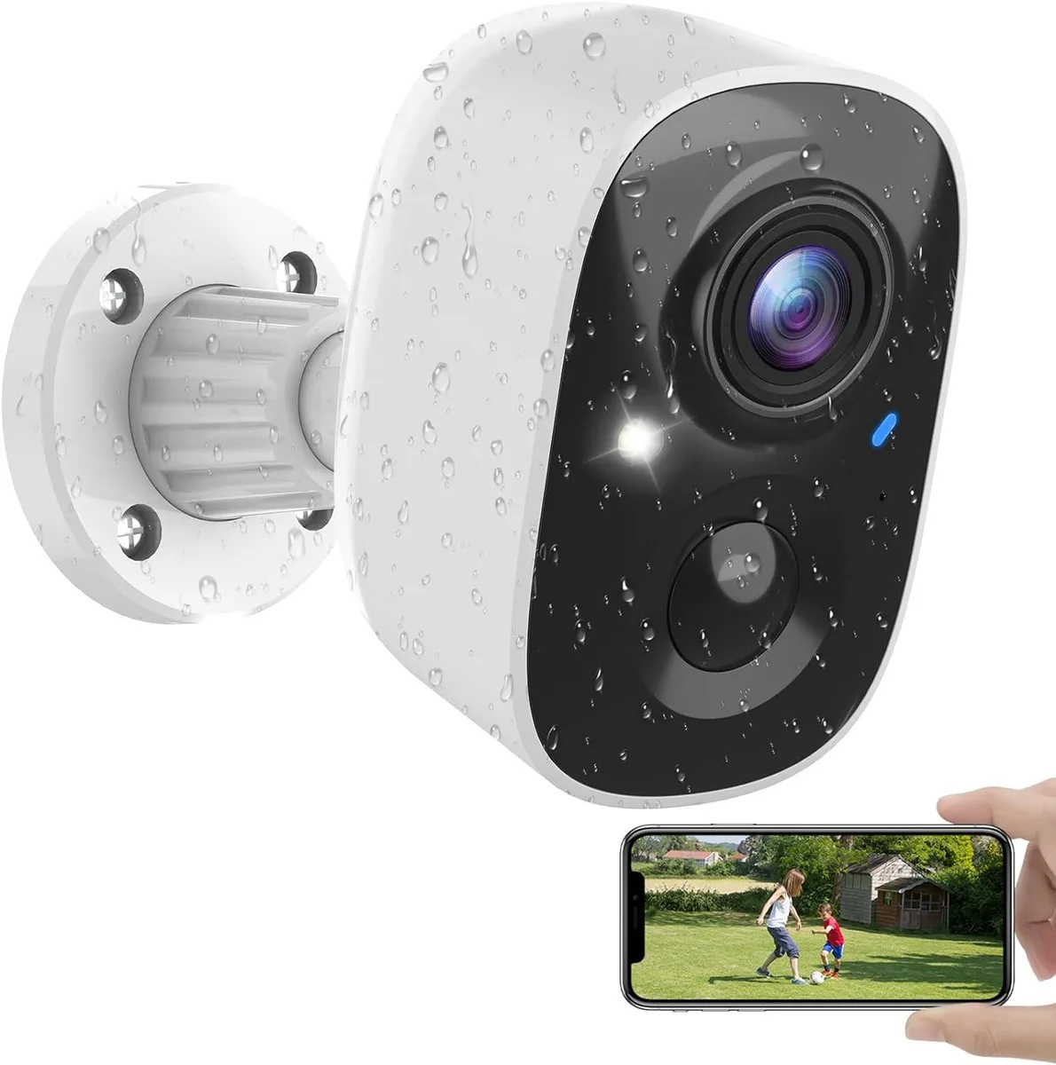 BFKK BFKK Wireless Security Camera 1080P AI IP66 2.4GHz 33ft 128GB — product photo