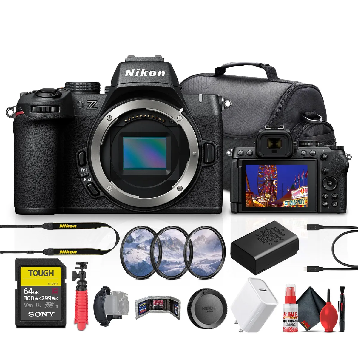 Nikon Inc Nikon Z50 II Camera Kit with 64GB Card, Bag, Tripod & Accessories — product photo